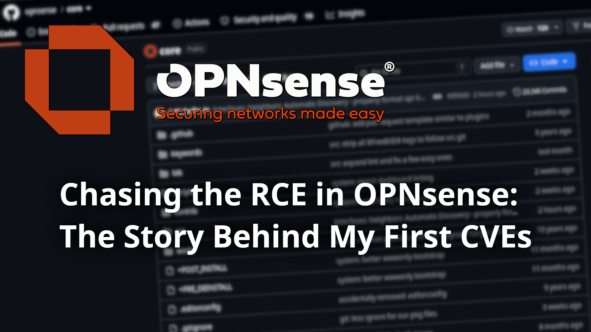 OPNsense security research - from low-priv to root RCE